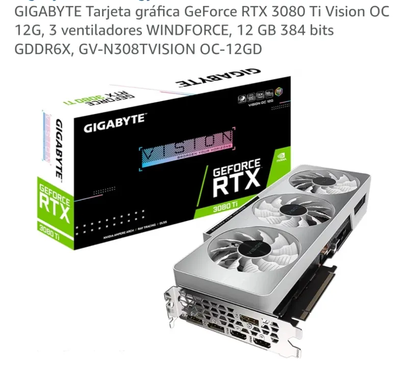 Gigabyte RTX 3080 Ti Vision OC con refr. líquida afbeelding 4