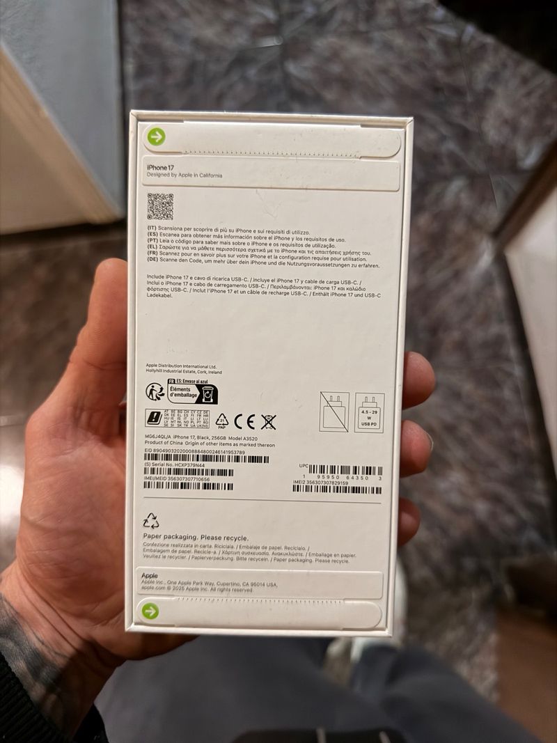 iPhone 17 Negro 256GB Sin Abrir