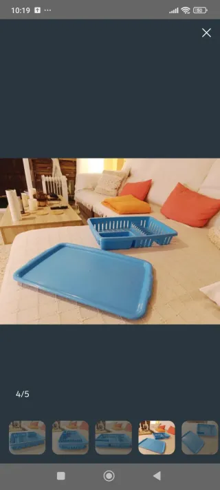 Escurridor platos PVC con bandeja