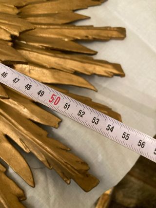 Espejo Sol Vintage Madera Dorado