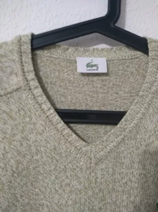 Jersey Lacoste V-neck Beige Verde