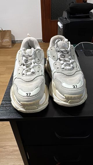 Scarpe Balenciaga Triple S White Sneakers
