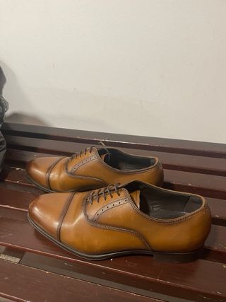 Zapatos de piel Zara marrones