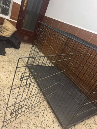 Jaula Perro Grande Negra