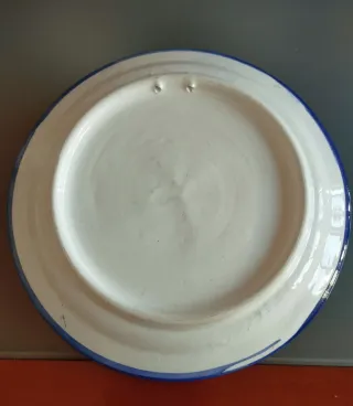 Plato cerámica decorativo flores