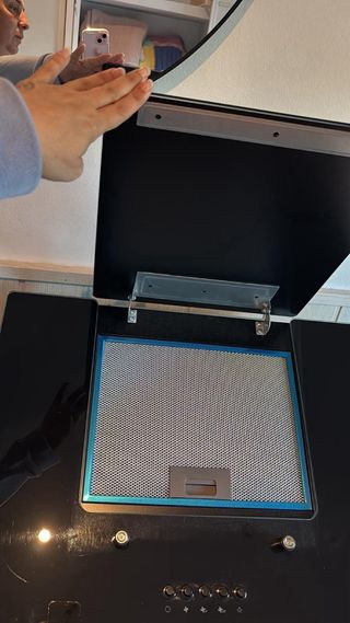 Campana extractora negra cristal