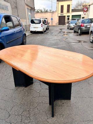 Mesa comedor extensible madera y metal