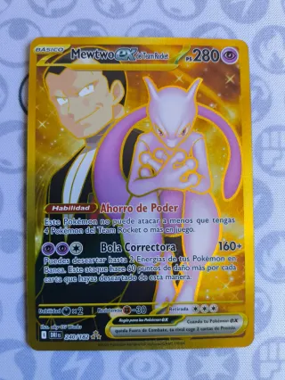 Carta Pokemon Mewtwo EX del Team Rocket