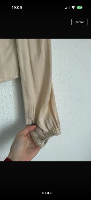 Blusa seda color carne