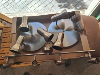 Lámpara de techo moderna plateada