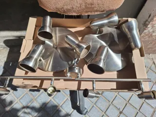 Lámpara de techo moderna plateada