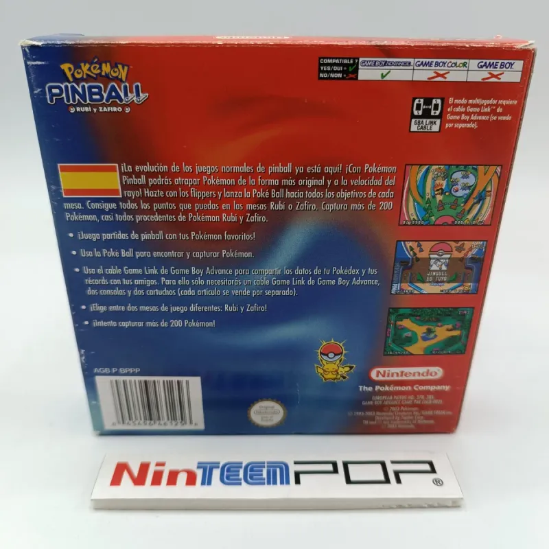 Pokémon Pinball Rubí y Zafiro Game Boy Advance afbeelding 3