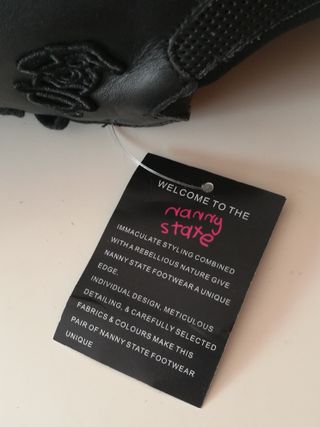 Zapatillas Nanny State Piel Negras Talla 44