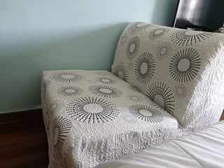 Sofá Cama Ikea 1 Plaza Funda blanco roto y azul