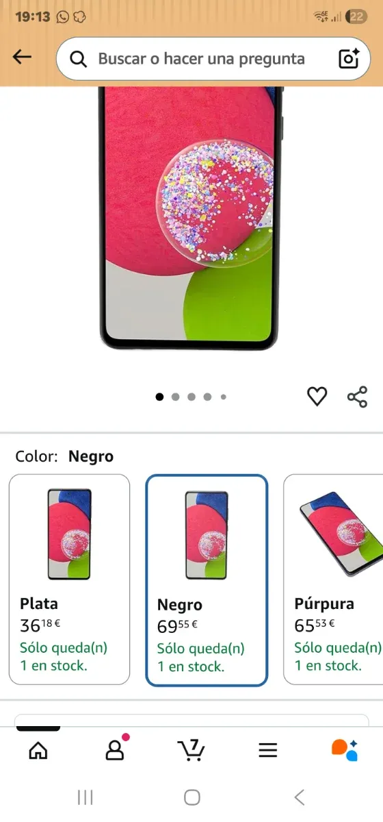 Pantalla LCD Samsung Galaxy A52 5G Plata afbeelding 8