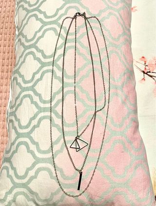 Colgante tres niveles oro y plata