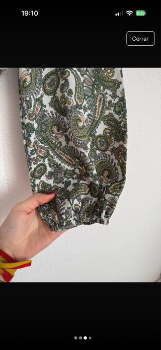 Blusa estampada manga larga