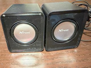 Altavoces USB Trust Negros y Plateados