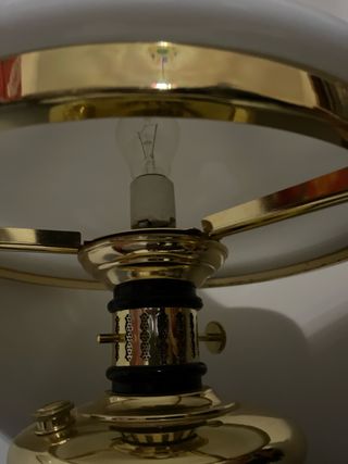 Lámpara Náutica Antigua Negra y Dorada