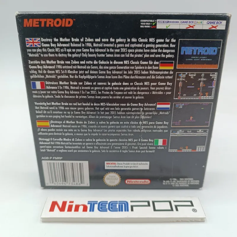 Metroid NES Classics Nintendo Game Boy Advance afbeelding 3