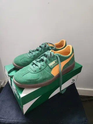 Puma Palermo Talla 42 Verde/Naranja