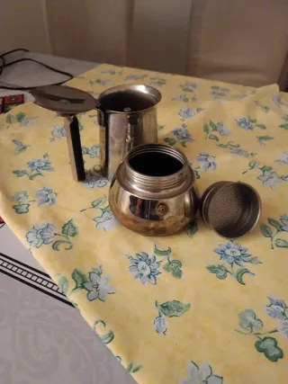 Cafetera Italiana Acero Inoxidable. 6 tazas.