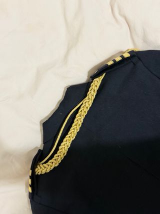 Traje comunión niño azul y dorado