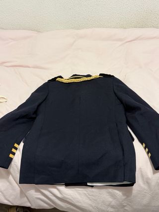 Traje comunión niño azul y dorado