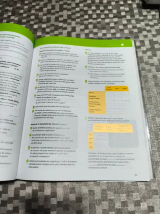 Libro física y química 3 eso, en catalán