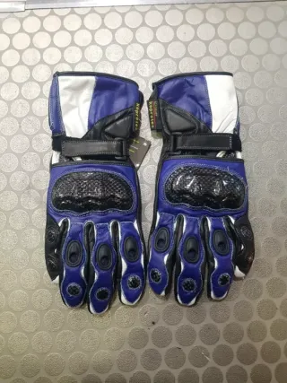 Guantes Moto Racing Talla L Azul