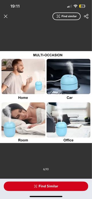 Mini humidificador blanco