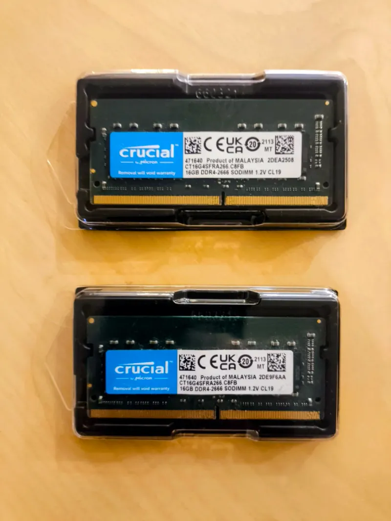 32GB DDR4 Dual Rank & Channel Crucial CL19 RAM