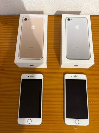 2x iPhone 7 32GB (Oro y Plata)