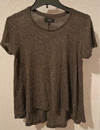 Camiseta Hakei marrón jaspeada