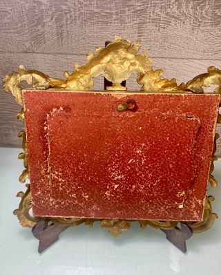 Pareja cuadros barrocos dorados. Cornucopia