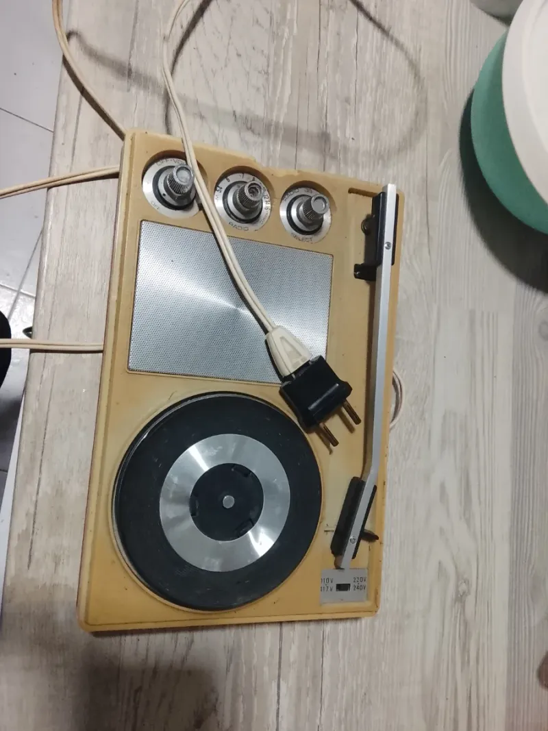 Tocadiscos Antiguo Finales 60s Beige afbeelding 3