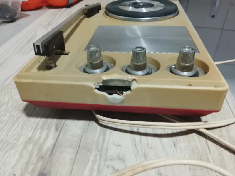 Tocadiscos Antiguo Finales 60s Beige afbeelding 4