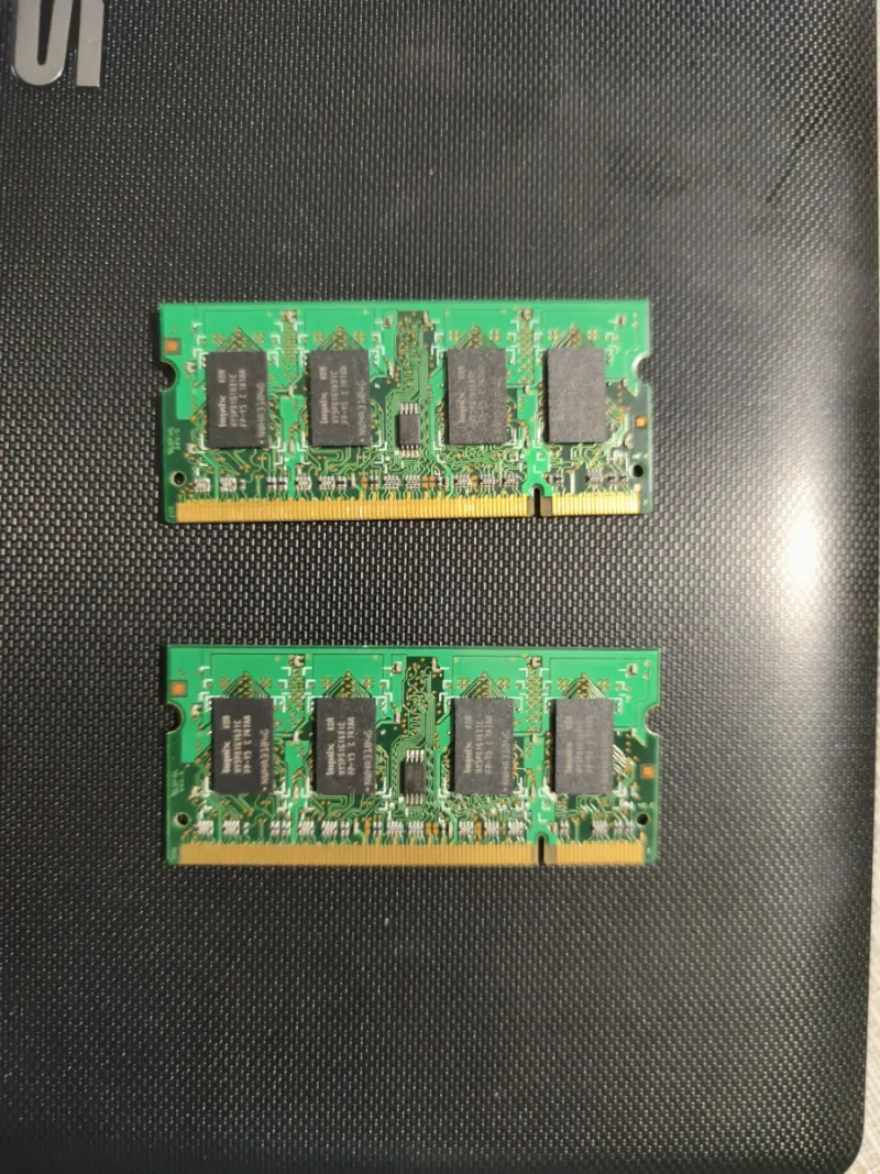 2x 1GB DDR2 SODIMM RAM afbeelding 2