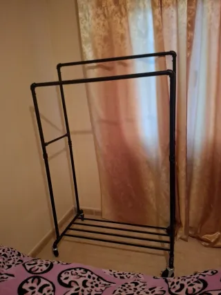 Perchero Ropa Metálico Negro 100kg