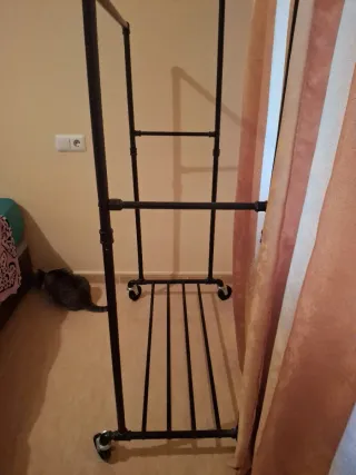 Perchero Ropa Metálico Negro 100kg