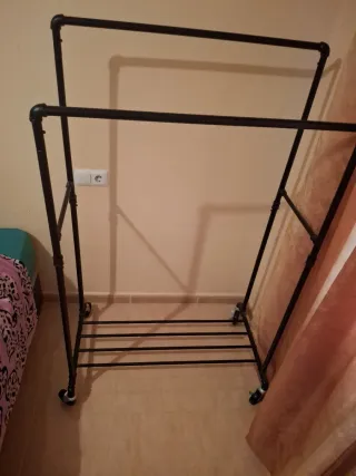Perchero Ropa Metálico Negro 100kg