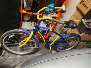 Bicicleta Corona Azul y Amarilla