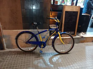 Bicicleta Corona Azul y Amarilla