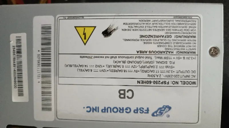 Fuente de Alimentación FSP CB 250W afbeelding 6