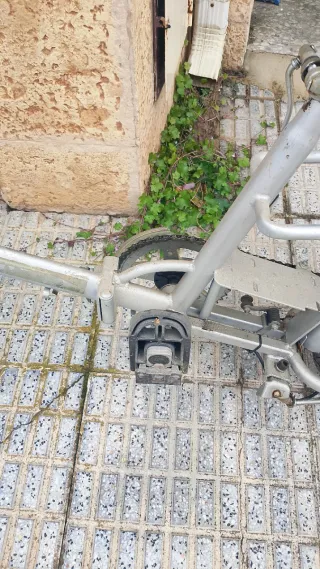 Bicicleta Eléctrica Plegable Plata trend line