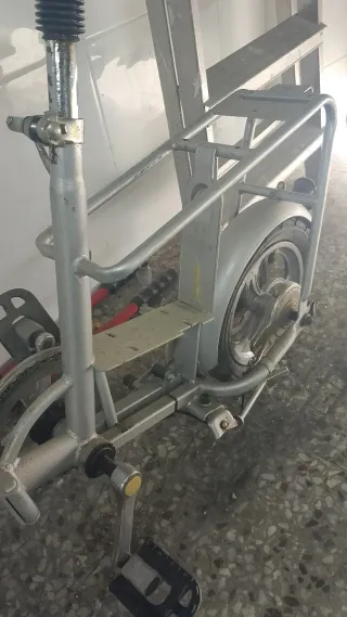 Bicicleta Eléctrica Plegable Plata trend line