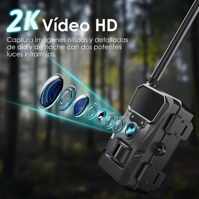 Cámara Caza 4K 48MP 4G WOLFANG afbeelding 4