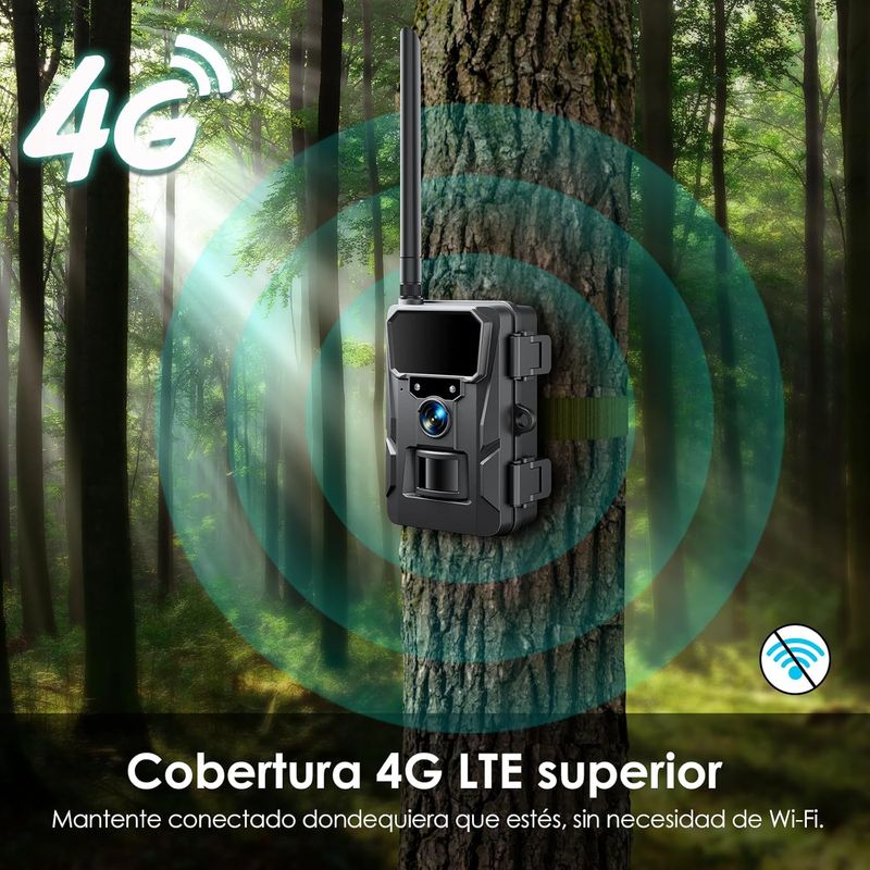 Cámara Caza 4K 48MP 4G WOLFANG afbeelding 2
