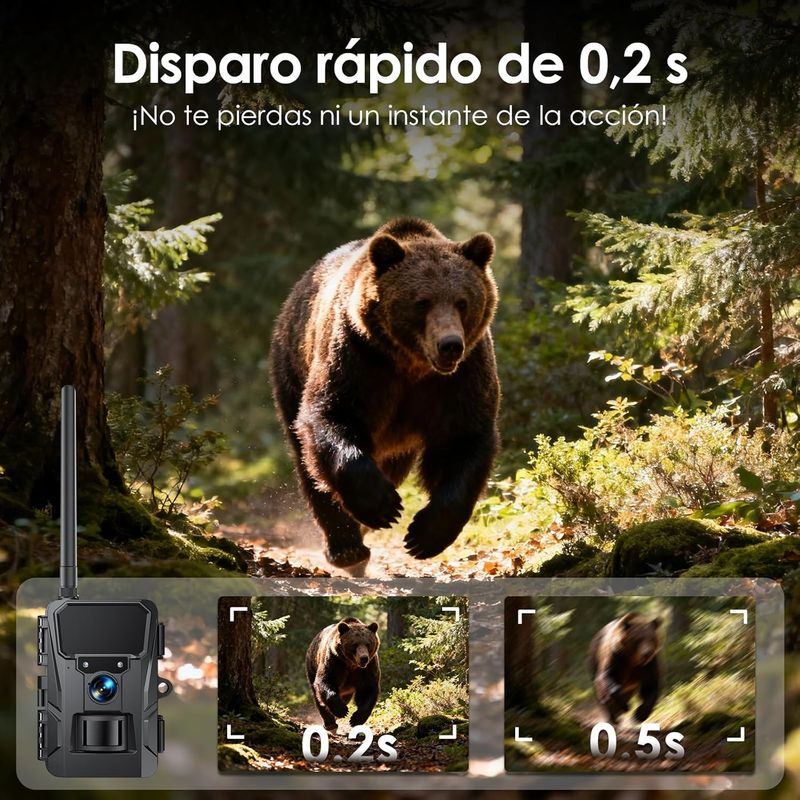 Cámara Caza 4K 48MP 4G WOLFANG afbeelding 6
