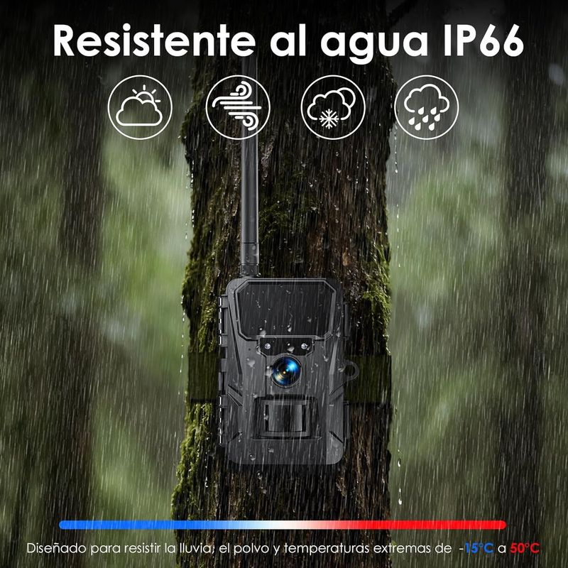 Cámara Caza 4K 48MP 4G WOLFANG afbeelding 7